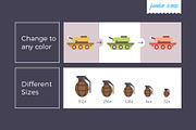 Gaming Weapons Icons Pack - Flat V2, a Duotone Icon by Jumbo Icons (Thumbnail 4 of 5)
