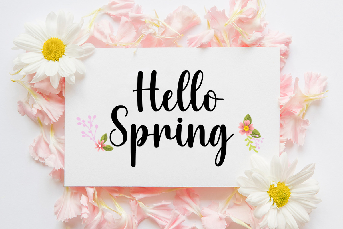 Spring Painting, a Script Font by DN Creative (Photo 2 of 8)