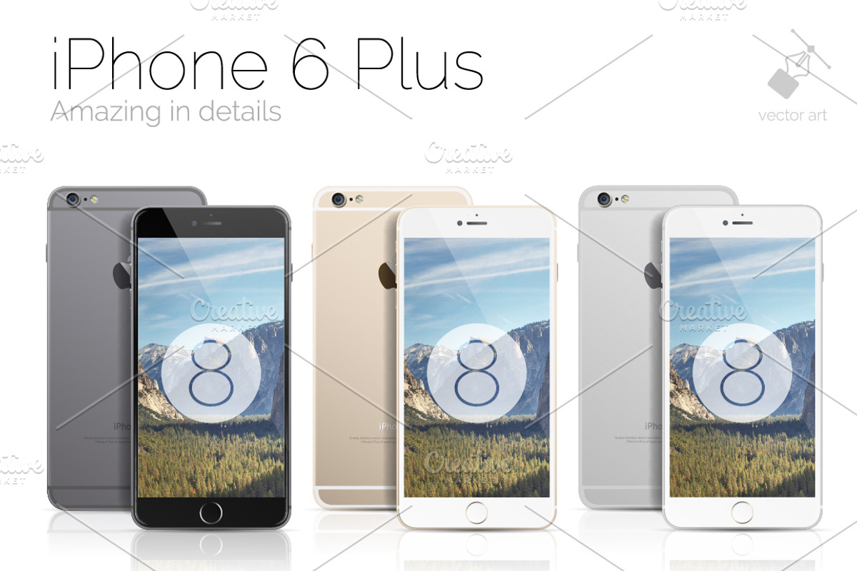 iPhone 6s & 6sPlus vector mockup
