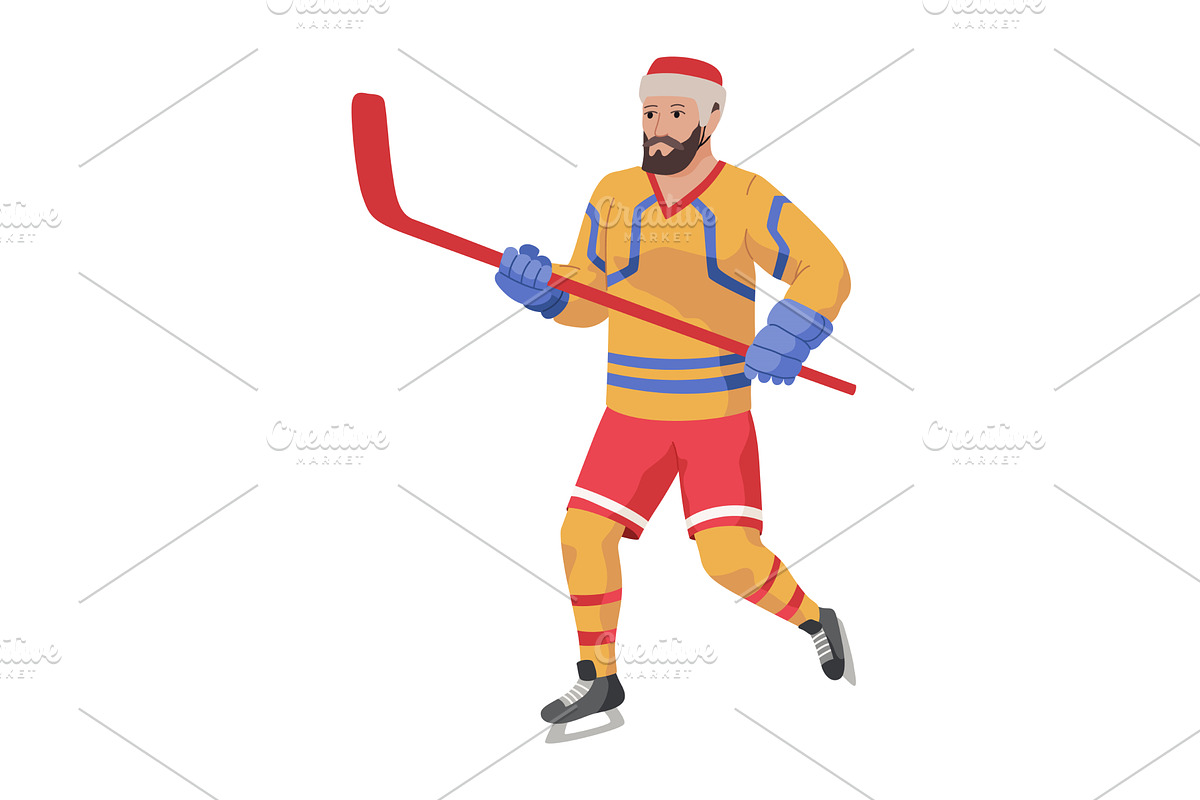 Ice hockey player. Athletes in, an Object Illustration by Things for designers