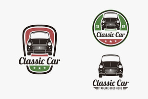 Set of Vintage classic car logo