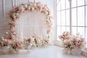 Flower Room Digital Backdrop, a Layer Style Add-On by Wild Honey Design Co. (Thumbnail 2 of 2)