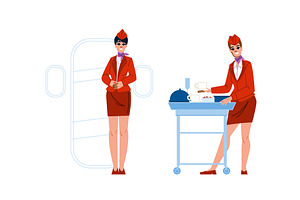 crew stewardess woman vector, a Person Illustration by pikepicture