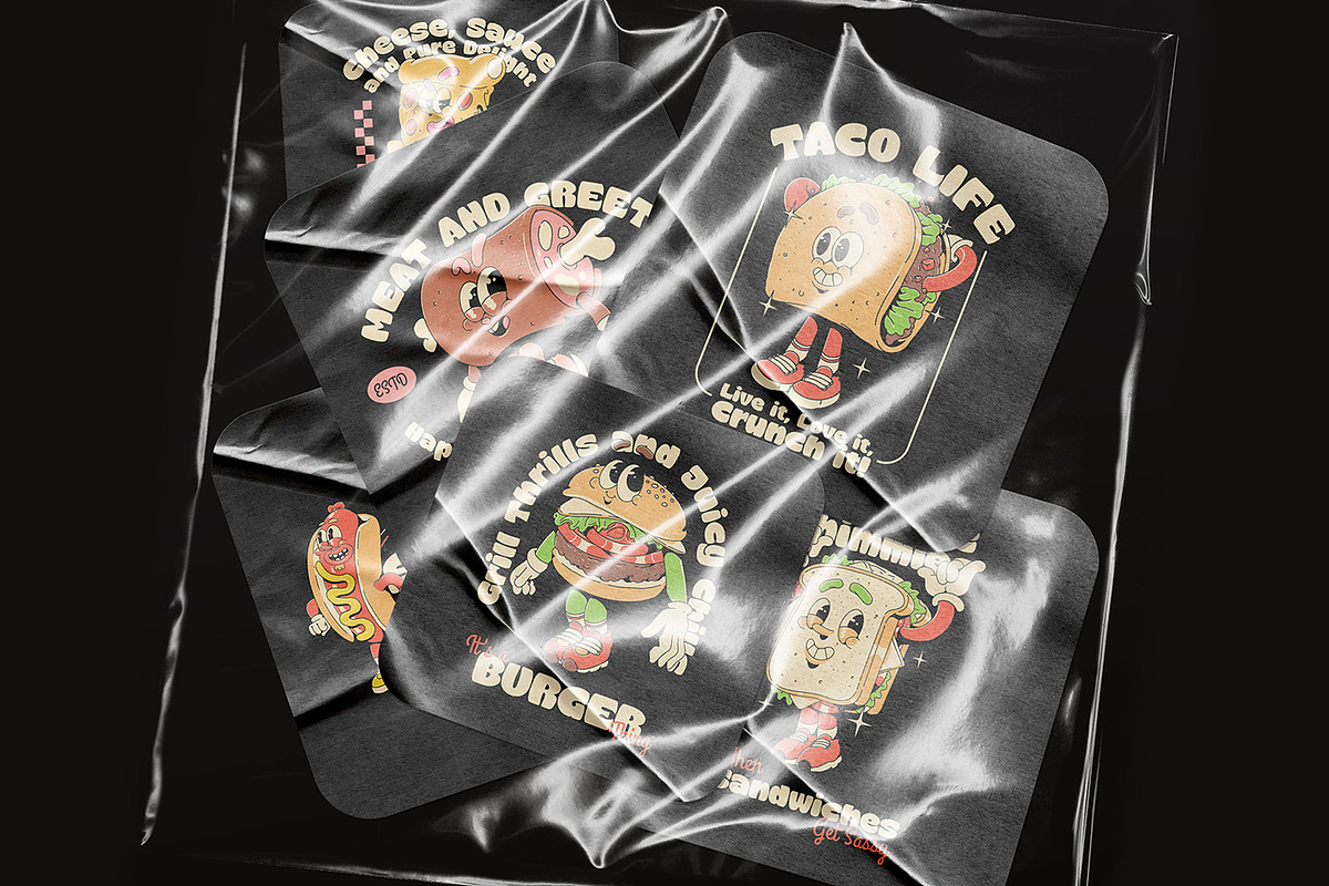 Retro Foods Characters Mascot Design, a Food Illustration by GRVS Studio (Photo 5 of 6)
