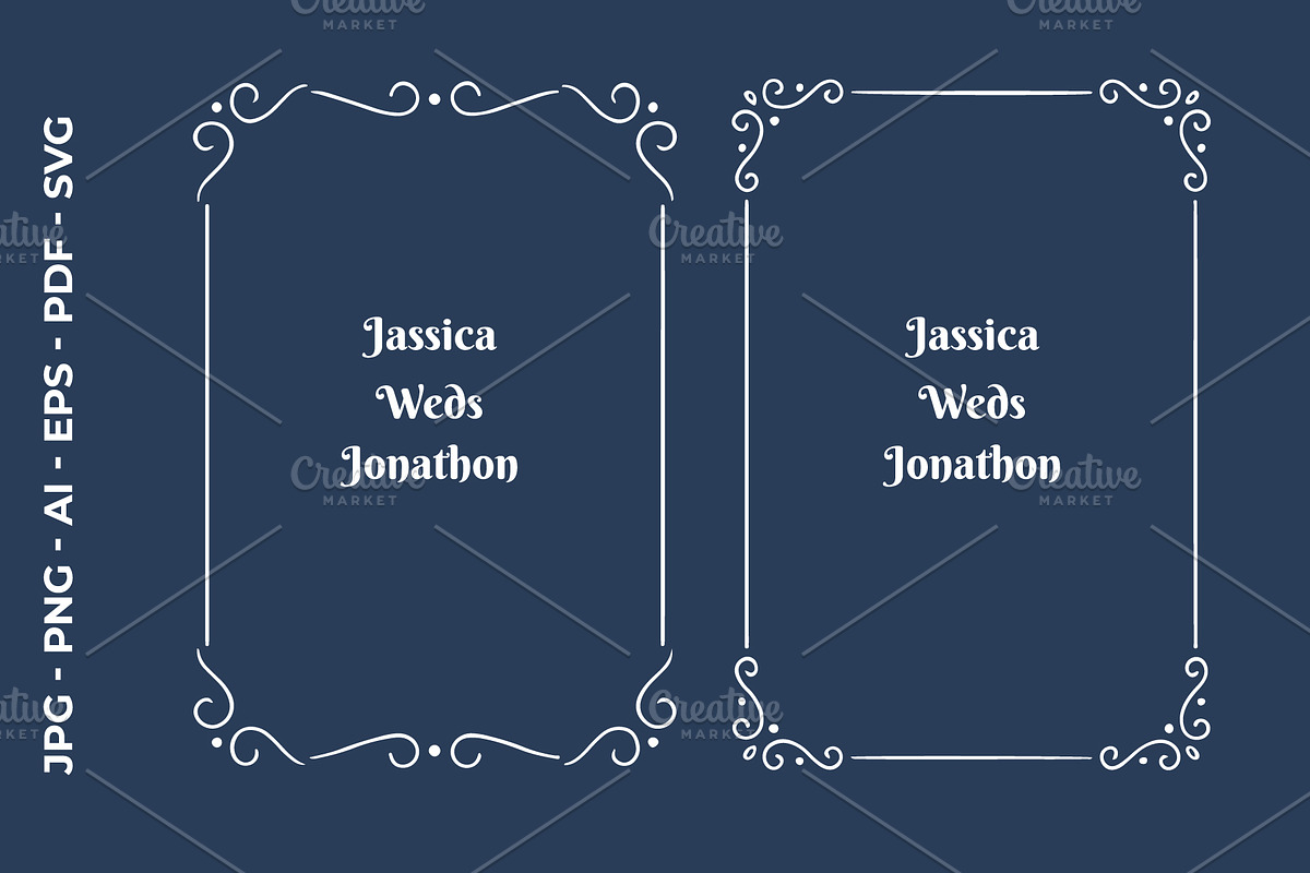 Graceful Wedding Borders Collection, a Decorative Illustration by nandinigraphics (Photo 1 of 5)
