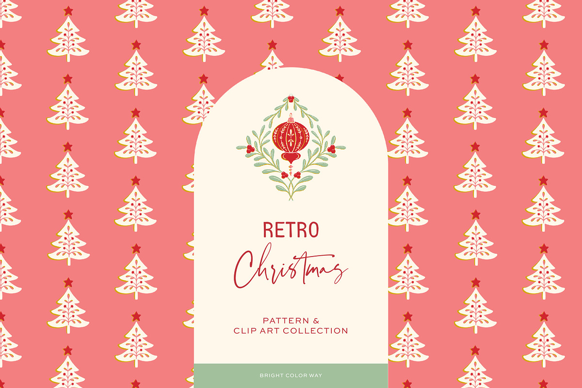 Retro Christmas Patterns & Clip Art, a Pattern Graphic by Eclectic Anthology (Photo 7 of 17)