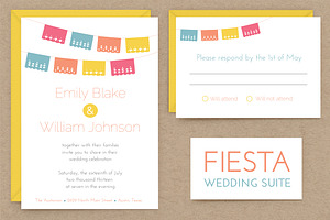 Fiesta Wedding Invitation Suite, an Invitation Template by MoLa