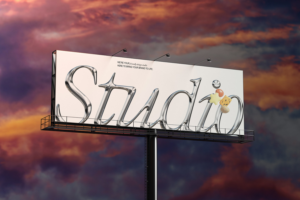 Billboard Mockup Wide, an Advertising Mockup by Croma Studio (Photo 1 of 9)