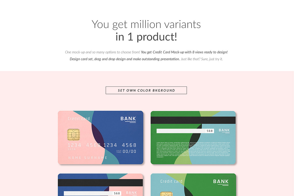 Credit Cards 8x Mock-ups Generator, a Mockup by Mocca Mockups Store (Photo 4 of 6)
