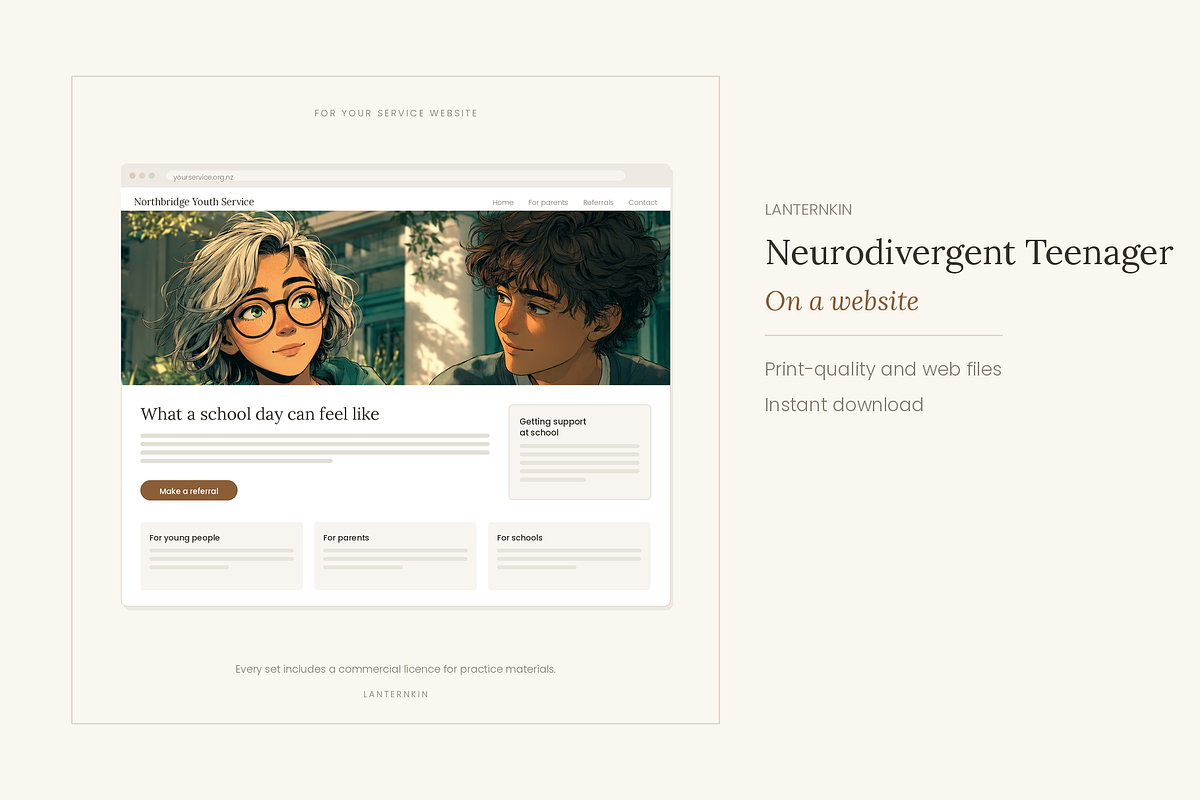 Neurodivergent Teen Illustrations, a Person Illustration by LanternkinStudio (Photo 2 of 13)