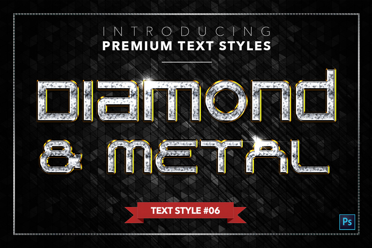 Diamond & Metal #3 - 18 Text Styles, a Layer Style Add-On by Jonas Stensgaard (Photo 7 of 21)