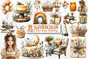 Boho Beige Birthday Sublimation, an Illustration by Designworld (Thumbnail 1 of 5)