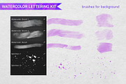 Watercolor Lettering kit - Procreate, a Brush Add-On by Gray Cat Graphics (Thumbnail 5 of 9)