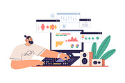 Sound designers or audio engineers, a Work Illustration by Good Studio (Thumbnail 2 of 4)