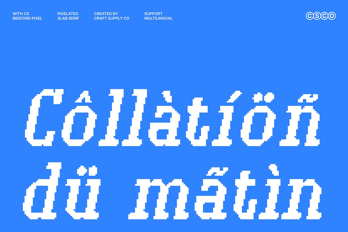 CS Bedford Pixel, a Slab Serif Font by Craft Supply Co. (Photo 5 of 8)