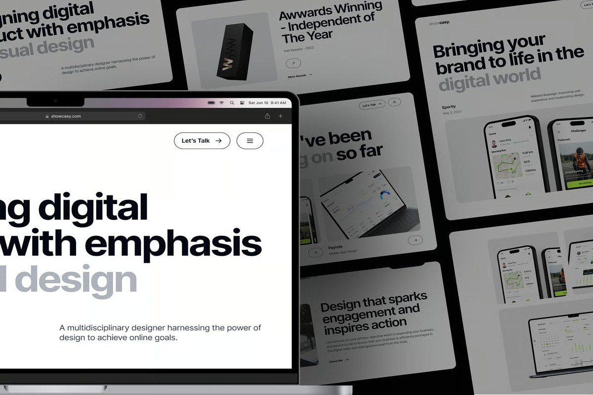 Showcasy - Portfolio Framer Template, an UI Kit Template by Creative Perspective (Photo 2 of 8)