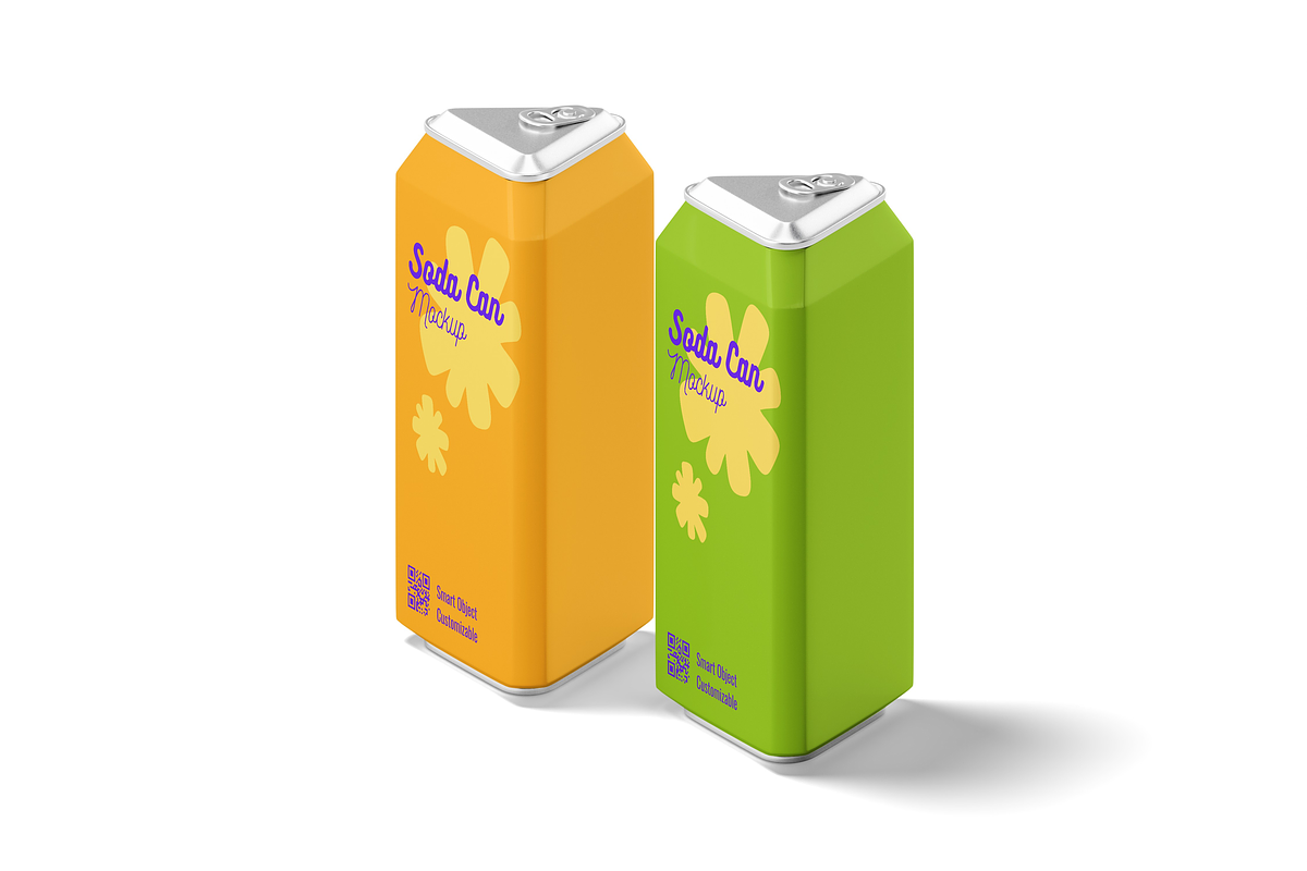 Triangular Beverage Can Mockup, a Cups & Container Mockup by DSNA Mockup (Photo 3 of 5)