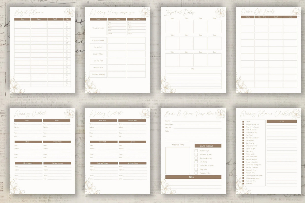 Printable Wedding Planner, a Stationery Template by Design House (Photo 8 of 18)