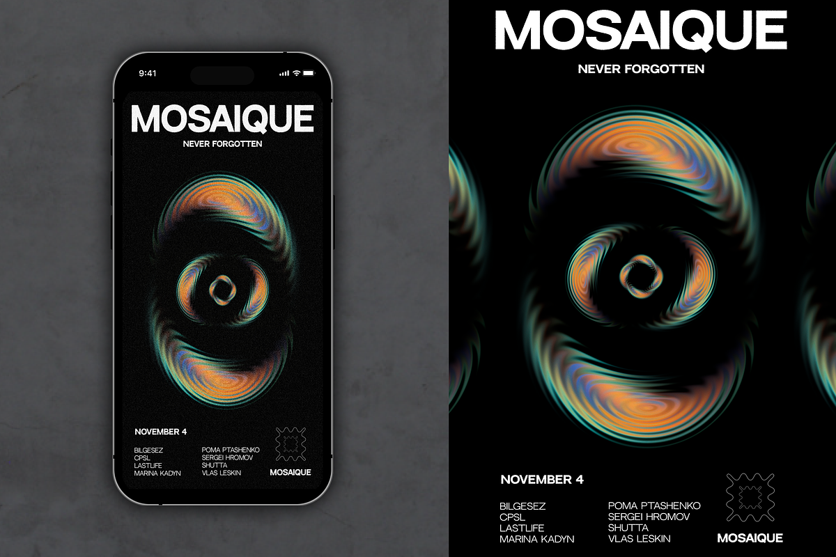 Techno/house party flyer template, a Flyer Template by MAcherry design studio (Photo 1 of 2)