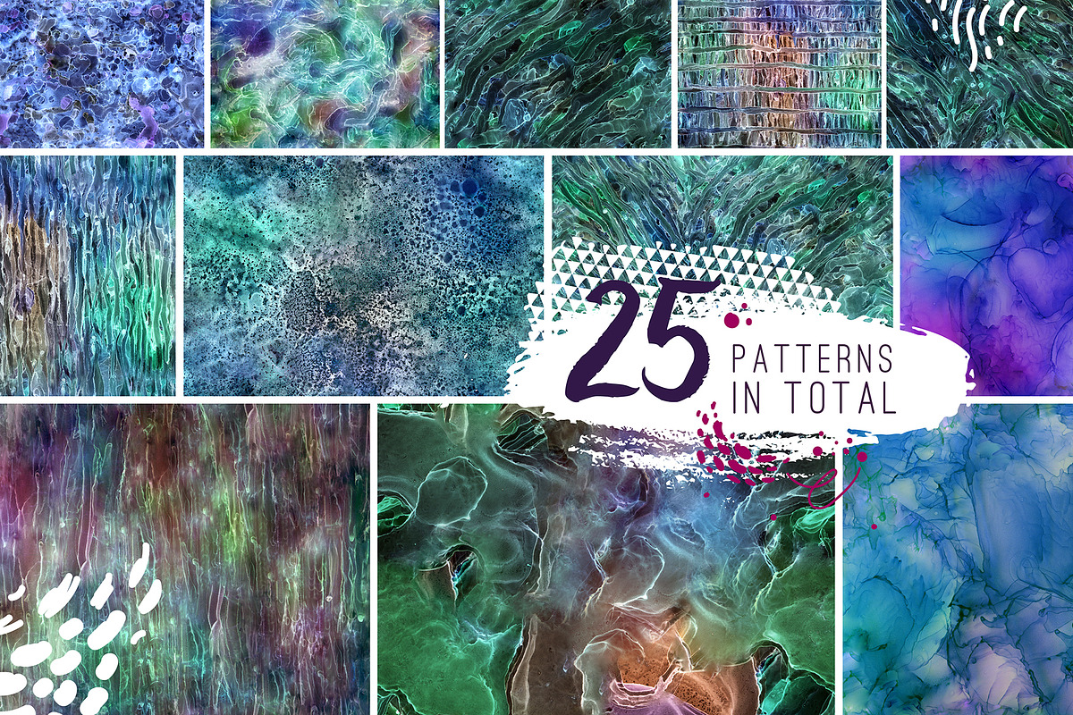 FLUORITE. Watercolor collection, a Pattern Graphic by Shusha Guna Art (Photo 3 of 13)