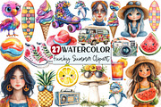 Funky Summer Clipart, an Illustration by Rose Art (Thumbnail 1 of 4)