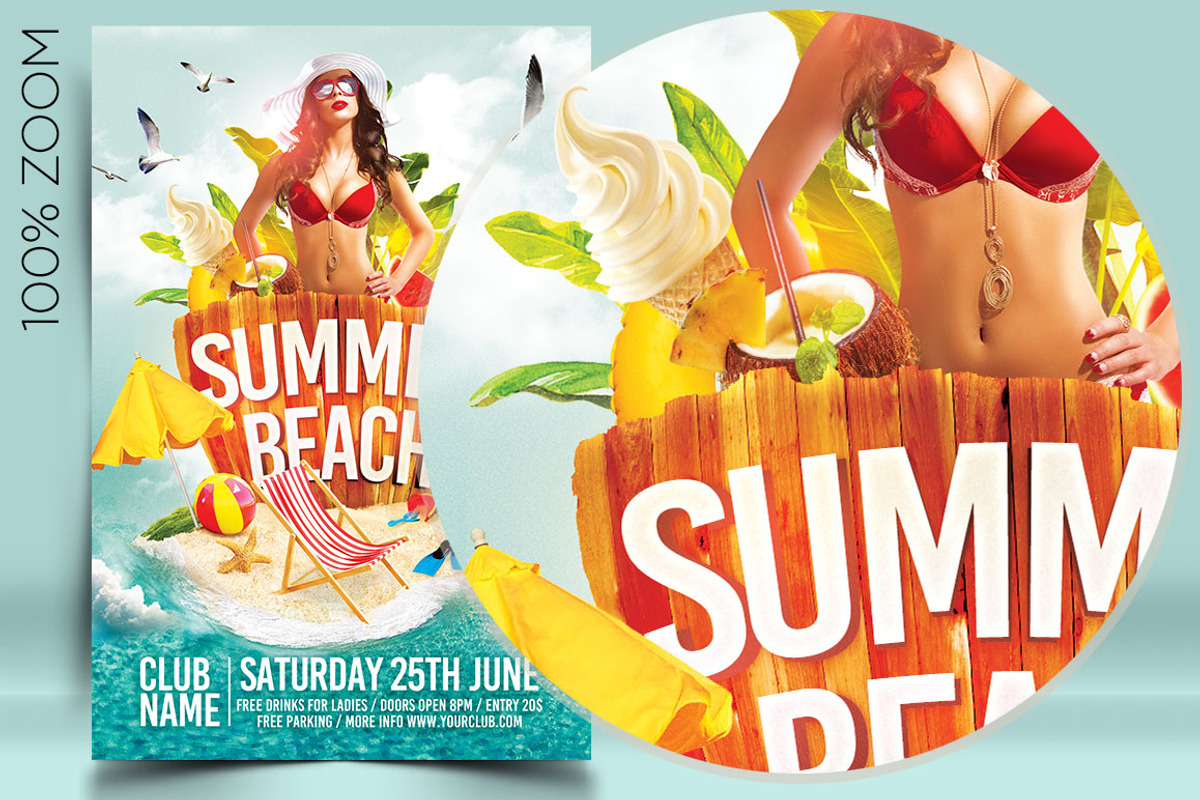Summer Beach party, a Flyer Template by darkmonarch (Photo 2 of 4)