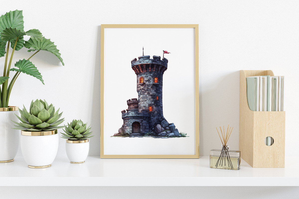 Watercolor Dark Gothic Core Clipart, an Illustration by Canvas Craft (Photo 5 of 7)