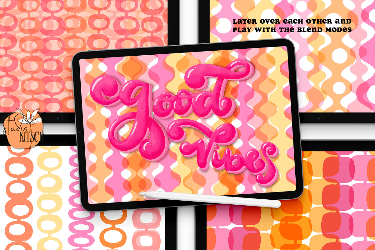 Retro Border Brushes for Procreate, a Brush Add-On by Studio Kitsch (Photo 8 of 9)