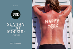Sun Tan Text Mockup