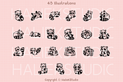 Raccoons SVG Illustrations, an Animal Illustration by HalieKStudio (Thumbnail 3 of 9)