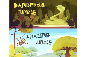 Jungle Cartoon Set