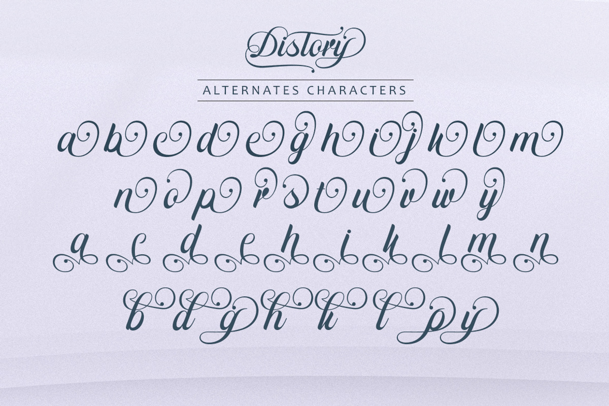 Distory Script, a Script Font by Letter Fresh (Photo 9 of 10)
