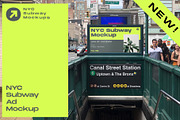NYC Subway Billboard Mockup, an Advertising Mockup by NYC Billboard Mockups (Thumbnail 1 of 2)