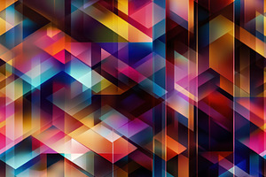 Seamless vibrant abstract pattern featuring geometric shapes in a kaleidoscope, a Pattern Graphic by Textures & Backgrounds
