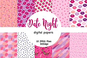 Date Night Patterns, a Pattern Graphic by GlamArtZhanna (Thumbnail 1 of 4)