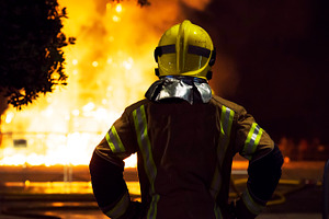 Firefighters working 