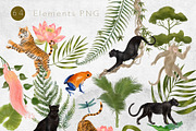 Jungle Book Watercolor Clipart, an Animal Illustration by mila_leev (Thumbnail 2 of 6)
