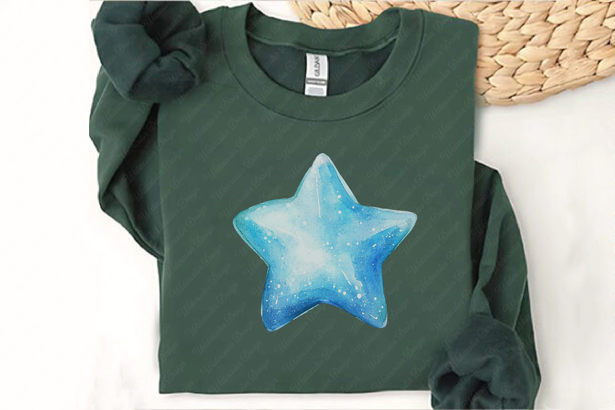 Cute Colorful Watercolor Stars png, an Illustration by Watercolor design (Photo 8 of 12)