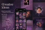 Purple Spiritual Instagram Posts, a Social Media Template by Under My Cozy Roof (Thumbnail 3 of 9)