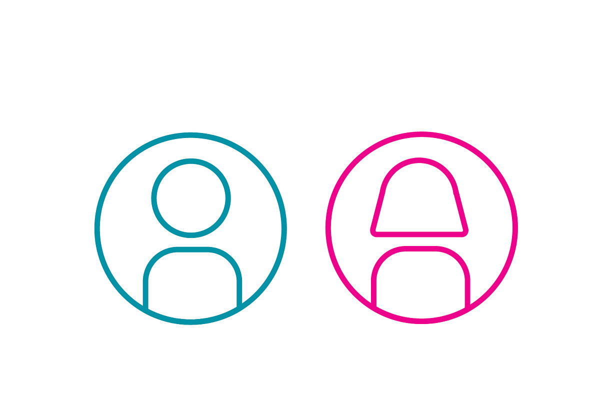 Men and women icons, an Illustration by Andres Moncayo