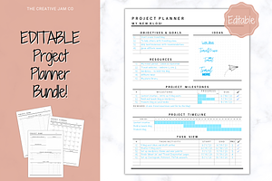 Editable Project Planner BUNDLE!