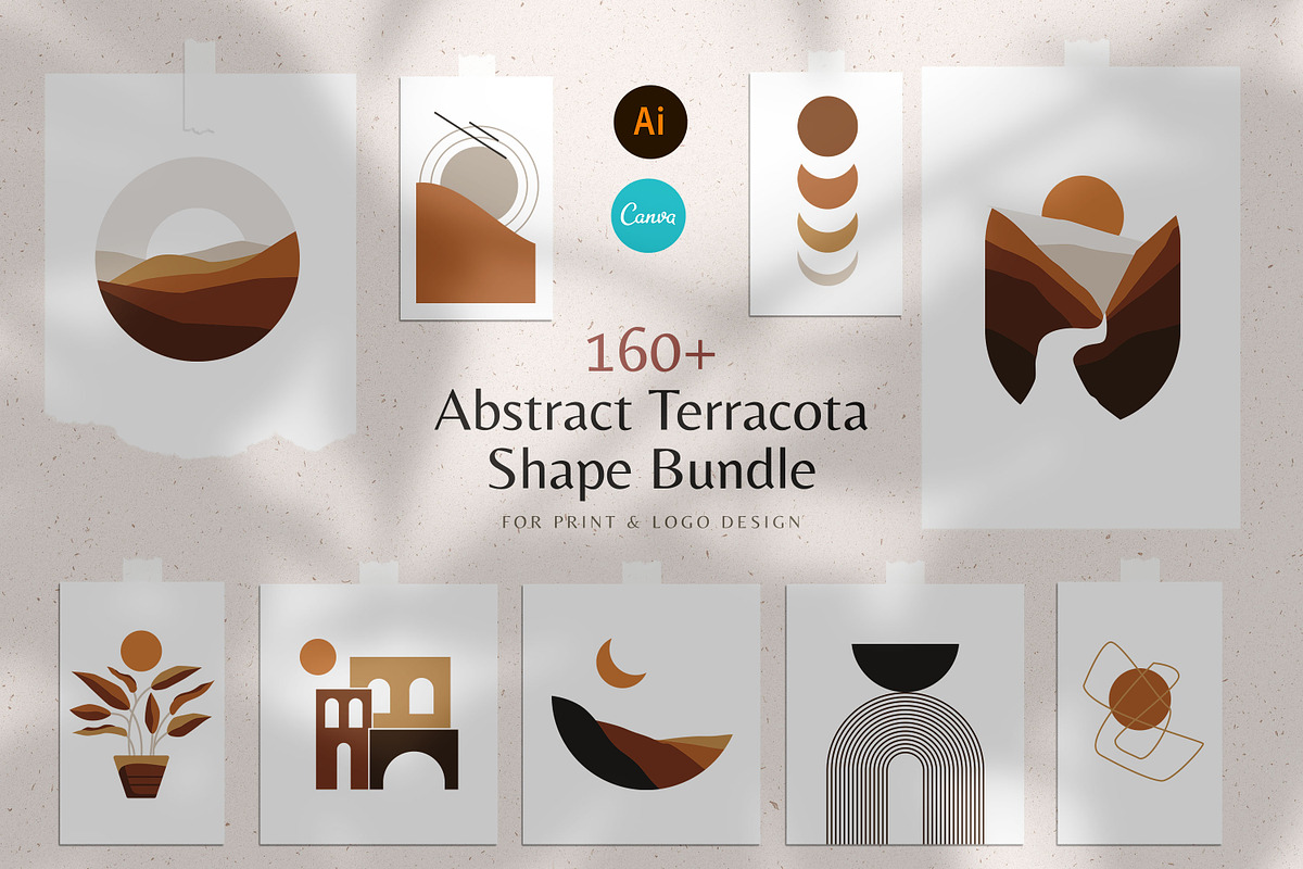 Abstract Terracota Shape Bundle, a Graphic by AndrewPixel (Photo 1 of 8)