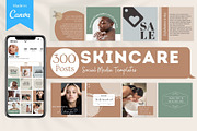300 Skincare Canva Templates, a Social Media Template by Viral Content Design (Thumbnail 1 of 7)