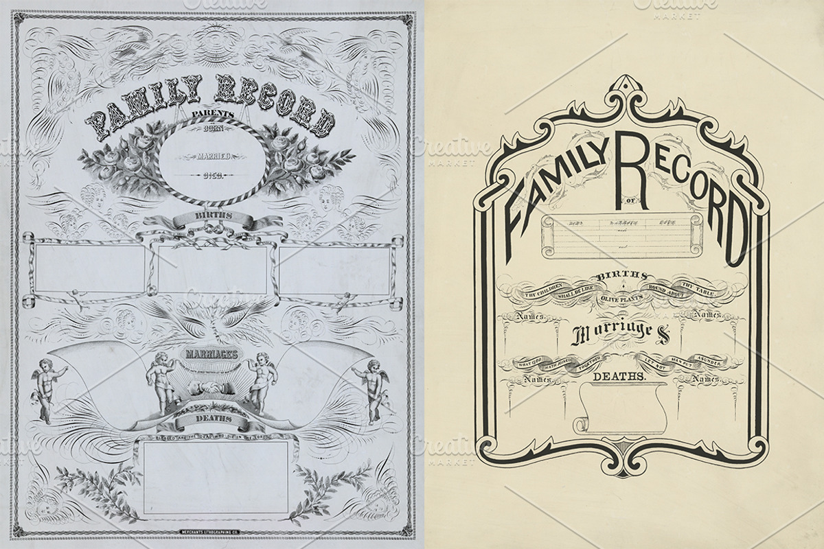 Antique Family Records - Blank, an Illustration by Blue Line Design (Photo 4 of 10)