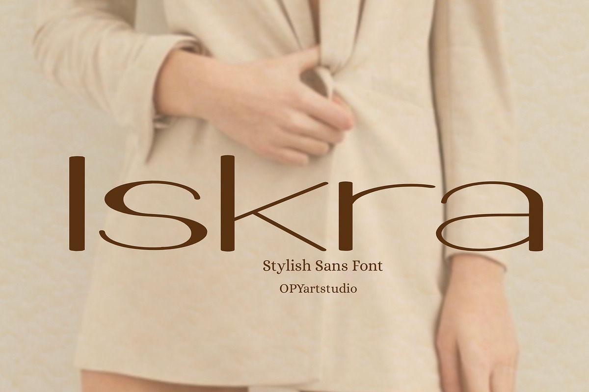 Iskra - Stylish Minimalist Sans Font, a Font by OPY ArtStudio (Photo 1 of 5)
