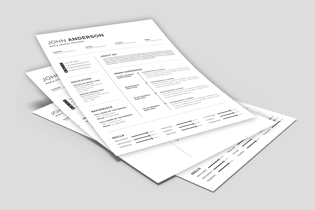 Resume / CV Template, a Resume Template by Abdul Studio (Photo 4 of 5)