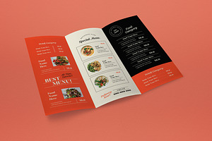 Modern Minimalist Trifold Menu