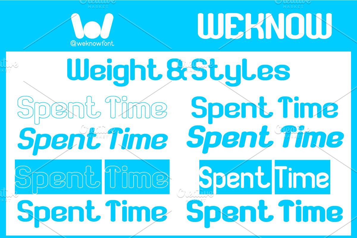 Spent Time font, a Sans Serif Font by weknow (Photo 7 of 8)