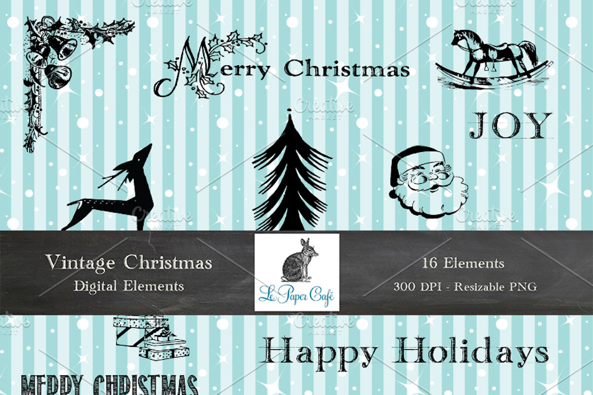 Vintage Christmas Elements