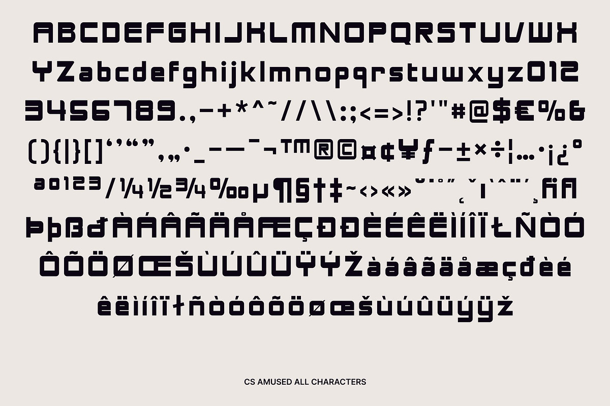 CS Amused – Techno Font, a Sans Serif Font by Craft Supply Co. (Photo 8 of 8)
